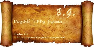 Bogdánffy Gyoma névjegykártya